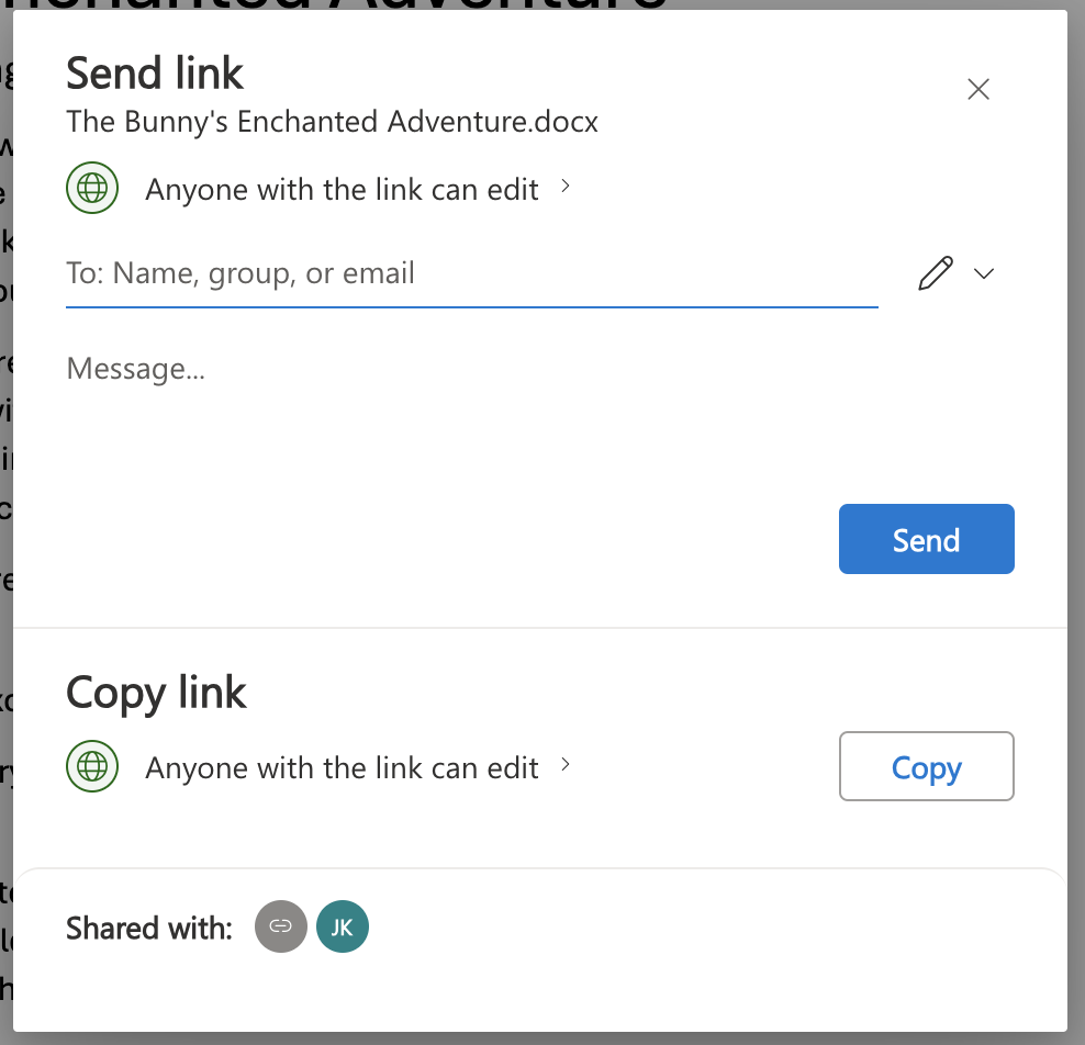 Share Dialog Send a Link people well