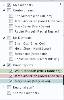 Calendar Groups in the Navigation Pane