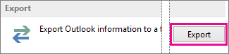outlook advanced options - export
