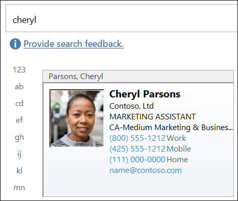 Select a contact.