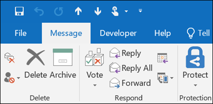 In the Respond group, select Vote.