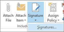 Signature command