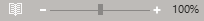 Example of Outlook Zoom Slider and Percentage