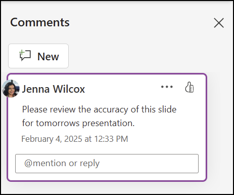 Screenshot showing to Add a comment