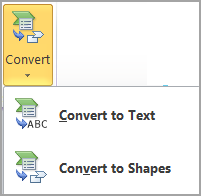 Convert SmartArt to shapes