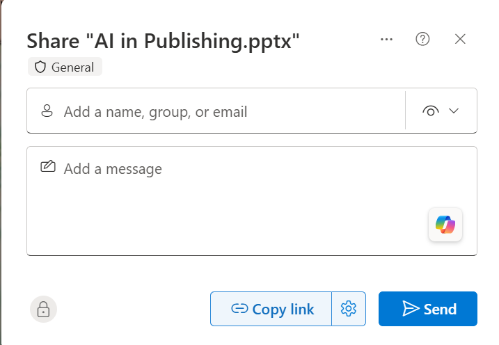 Screenshot of the view only option which allows others to only view your file