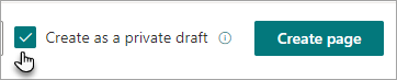 Create a private draft command