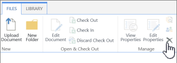Delete Document on the File tab