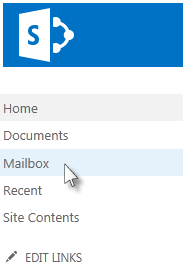 Mailbox on the Quick Launch
