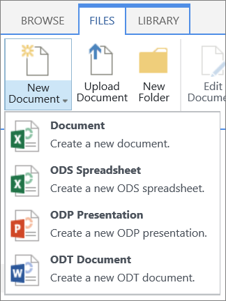 New Document command in a library with custom templates