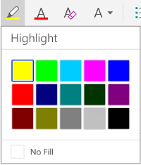 Highlight colors