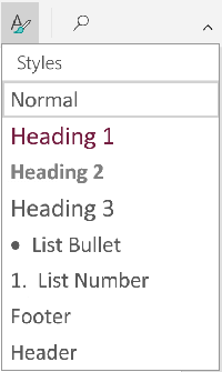 Paragraph styles