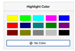 Highlight colors