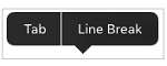 Tabs or line breaks