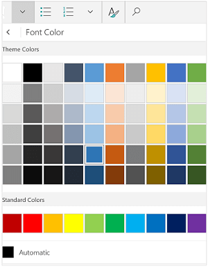 Font colors
