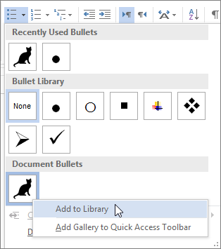 Adding a new bullet style to the Bullet Library
