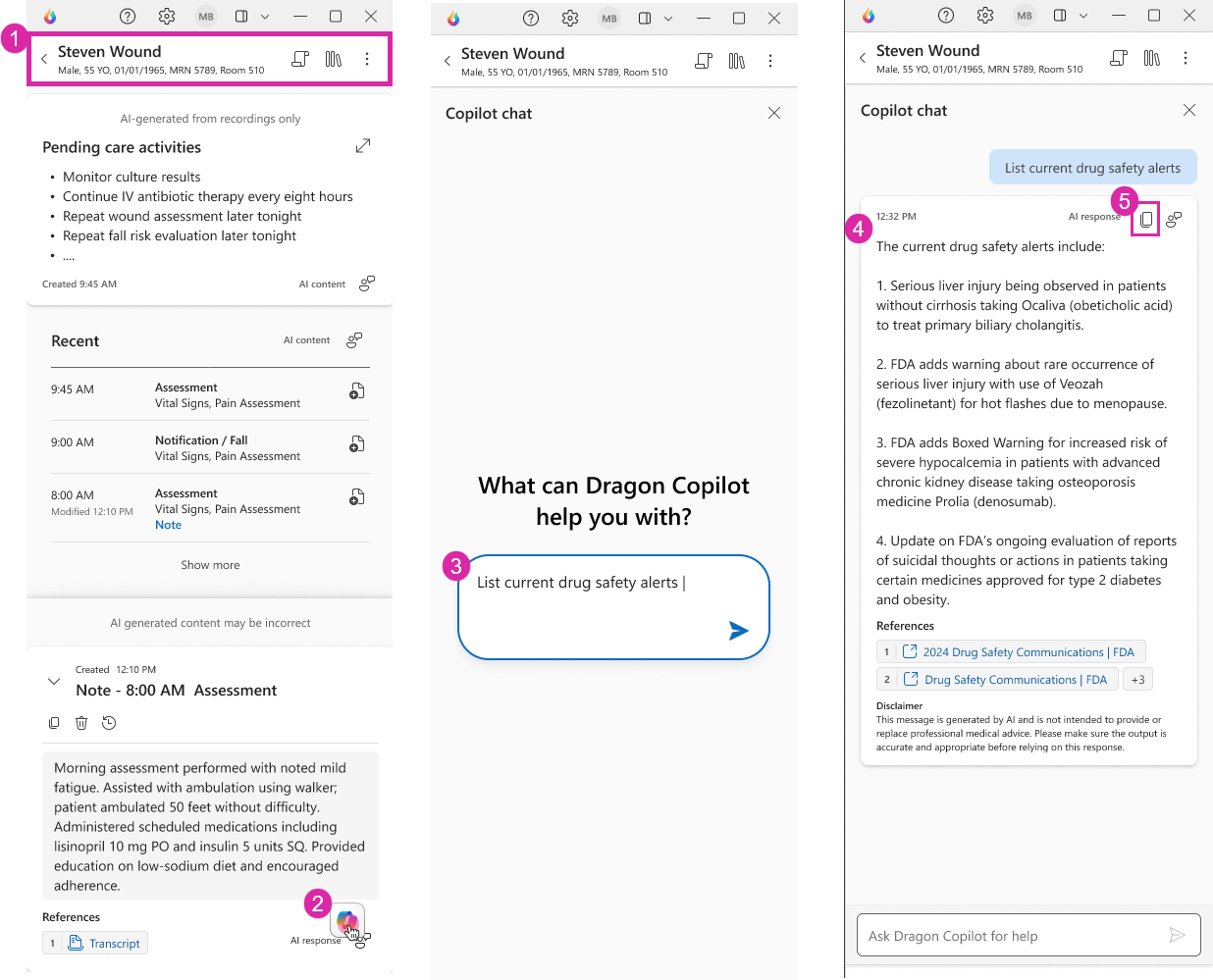 steps to query a transcript.