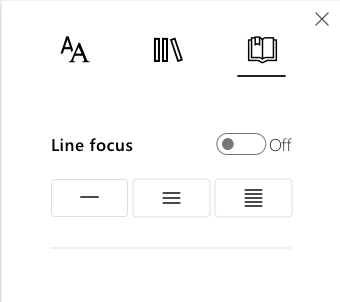 Screenshot of line focus.