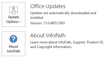 The screenshot For InfoPath click to run