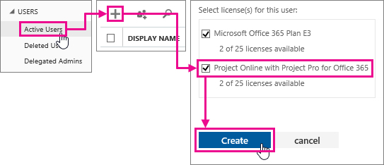 Add users and licenses