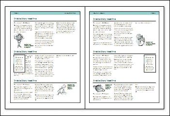Two-page spread in a newsletter