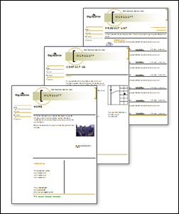 Three Web pages from a Web publication