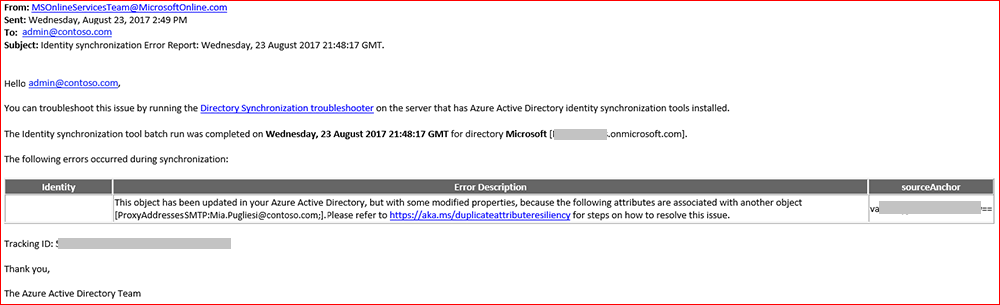 A screenshot of the report