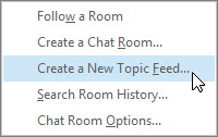 Create a new topic feed