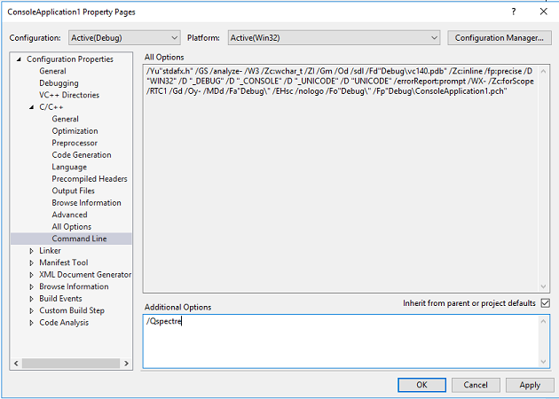 Command-line options