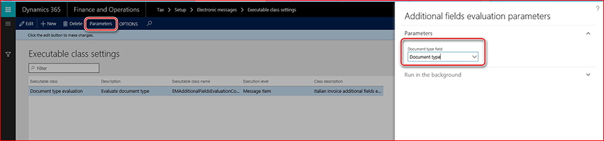 This image shows you how to setup the Electronic Messages functionality.