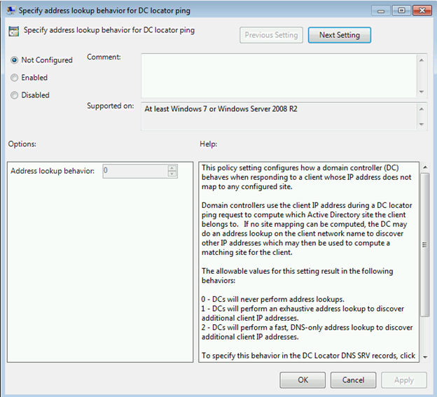 Policy Screenshot