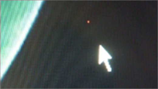 Shows a dead pixel on a Surface screen.