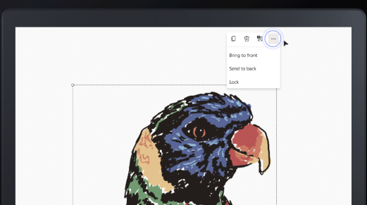 To open the Context menu, click or tap on an object.