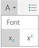 Subscript and superscript