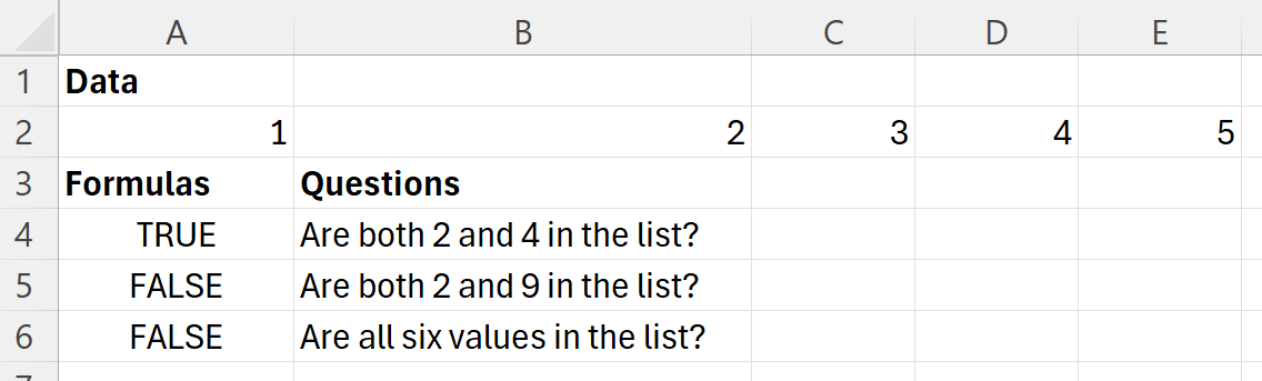 Using HASALL to check whether a range contains every value in a set