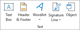 Header & Footer option on the Insert tab