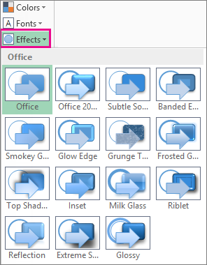 Effects options