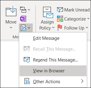 You can open an existing message in Internet Explorer.