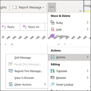 If youre using the Simplified Ribbon, you can view an email in Internet Explorer by using the overflow menu.