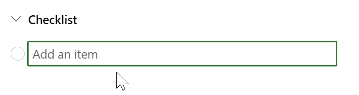 A cursor pointing to a checkbox that lets you add an item to a checklist.