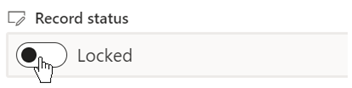 Select the toggle control to switch from Locked to Unlocked, or vice versa.