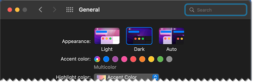 Screenshot that shows the page on which you can select the Auto option.