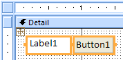 Command button in a stacked layout