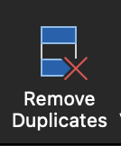 Excel for Mac Remove Duplicates button