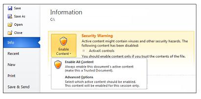 Screenshot shows the Information page.