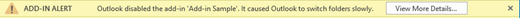 Disable Add-in