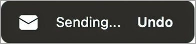 Sending message with Undo option