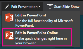 Edit in PowerPoint Online