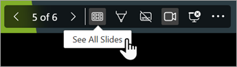 Screenshot showing the See All Slides option in PowerPoint for the web.