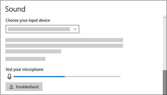 Sound settings